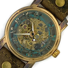 Load image into Gallery viewer, Mechanical Watch, Blue Dial with Leather Band