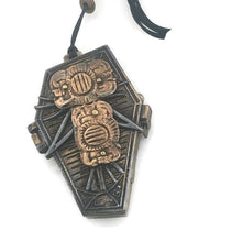 Load image into Gallery viewer, Coffin Watch Pendant Necklace, Copper Dial