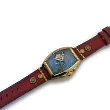 Load image into Gallery viewer, Moon Mechanical Watch,Multicolor Dial with Red Leather Band
