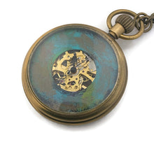 Load image into Gallery viewer, Mechanical brass Pocket Watch with Multicolor Dial