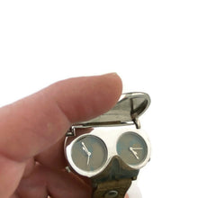 Load image into Gallery viewer, Watch  Two Time Zone with Cover, Blue Dial  With Brown  Leather Band.