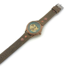Load image into Gallery viewer, Mechanical Watch, Blue Dial with Leather Band