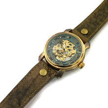 Load image into Gallery viewer, Mechanical Watch, Blue Dial with Leather Band