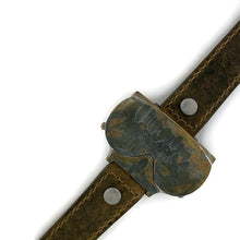 Load image into Gallery viewer, Watch  Two Time Zone with Cover, Blue Dial  With Brown  Leather Band.
