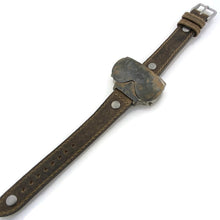 Load image into Gallery viewer, Watch  Two Time Zone with Cover, Blue Dial  With Brown  Leather Band.