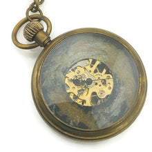 Load image into Gallery viewer, Mechanical brass Pocket Watch with Multicolor Dial