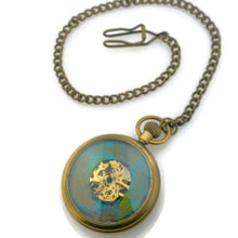 Load image into Gallery viewer, Mechanical brass Pocket Watch with Multicolor Dial