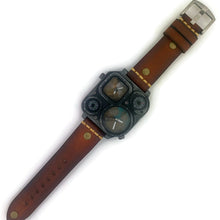 Load image into Gallery viewer, Large Dial Two Time Zone Watch with Compass And Thermometer