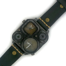Load image into Gallery viewer, Large Dial Two Time Zone Watch with Compass And Thermometer