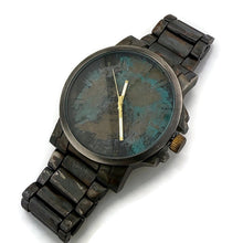 Load image into Gallery viewer, Large Watch with Brown Leather Band Blue Dial