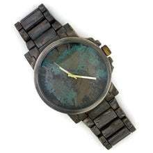 Load image into Gallery viewer, Large Watch with Brown Leather Band Blue Dial