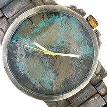 Load image into Gallery viewer, Large Watch with Brown Leather Band Blue Dial