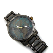 Load image into Gallery viewer, Large Watch with Brown Leather Band Blue Dial