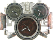 Load image into Gallery viewer, three time zones Watch, blue, copper and green Dial