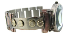 Load image into Gallery viewer, Silver & brass Watch, blue Dial