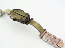 Load image into Gallery viewer, Copper & Brass Coffin Watch, Multicolor Dial