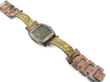Load image into Gallery viewer, Brass Watch, green Dial