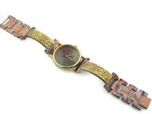 Load image into Gallery viewer, Brass Watch, multicolor Dial