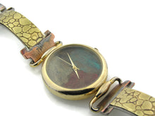 Load image into Gallery viewer, Brass Watch, multicolor Dial