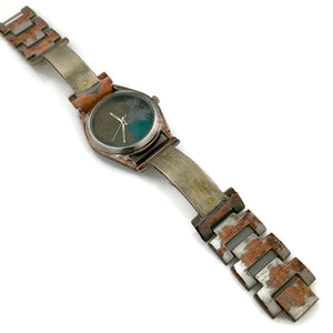 Watch With Silver, Blue, Silver & Gold Dial