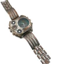 Load image into Gallery viewer, Large Dial Two Time Zone Watch with Compass And Thermometer