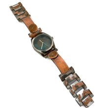 Load image into Gallery viewer, Copper & brass Watch, Blue Silver and Gold Dial
