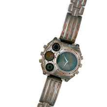 Load image into Gallery viewer, Large Dial Two Time Zone Watch with Compass And Thermometer