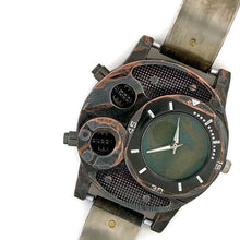 Load image into Gallery viewer, Large Silver Watch with Blue Dial