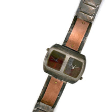 Load image into Gallery viewer, Two Time Zones Copper Watch, Multi Color Dials