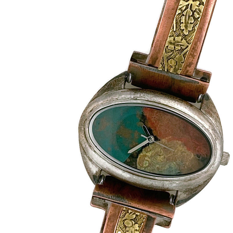 Copper & brass Watch, Multi Color Dial