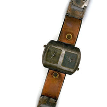 Load image into Gallery viewer, copper & brass Watch, blue & green Dials Two time zones