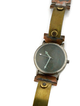 Load image into Gallery viewer, Brass Watch, blue Dial
