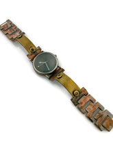 Load image into Gallery viewer, Brass Watch, blue Dial