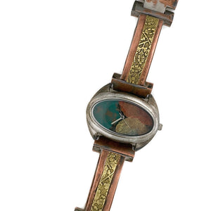 Copper & brass Watch, Multi Color Dial