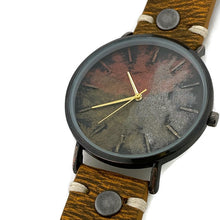 Load image into Gallery viewer, Three Tone Dial Watch with Leather Band
