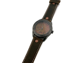 Load image into Gallery viewer, Large Copper Dial Watch With Leather Band