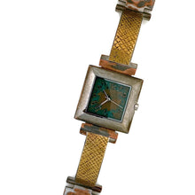 Load image into Gallery viewer, Women's Brass Watch, blue Dial