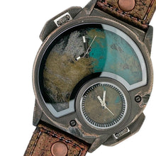 Load image into Gallery viewer, Large Dial Multi Color Watch With Leather Band