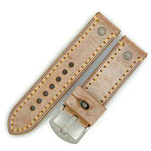24MM Wax Leather Watch Band