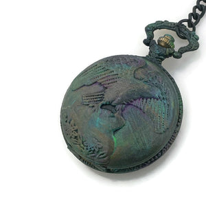 Eagle Pocket Watch with Cover, Multicolor Dial