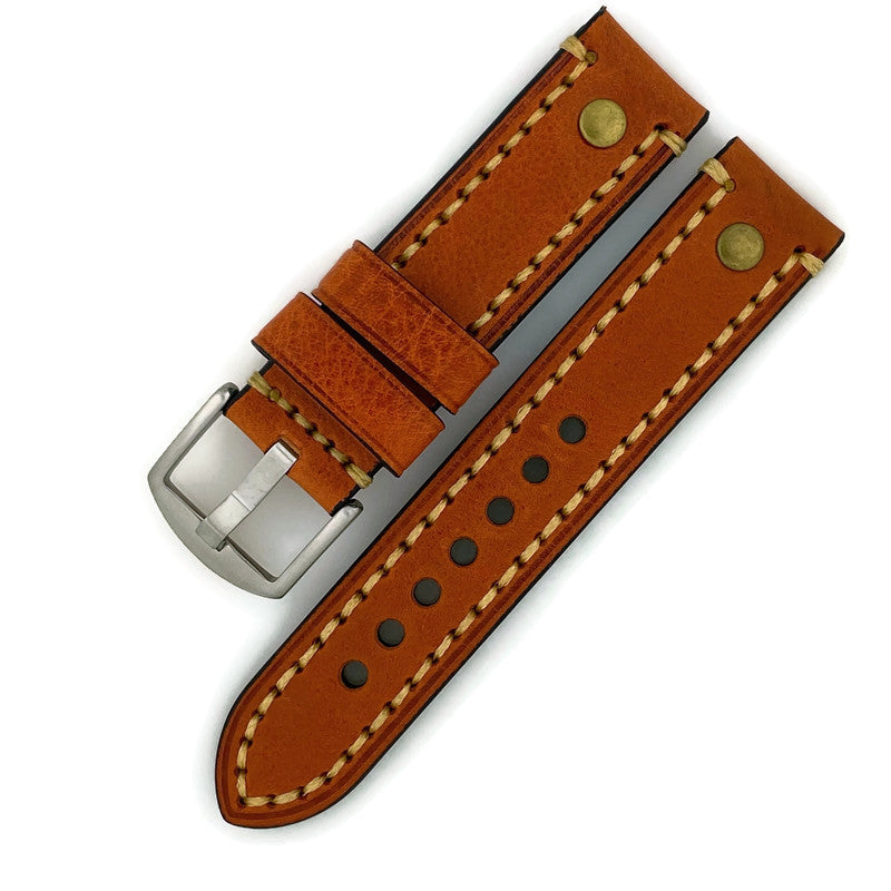 22MM Wax Leather Watch Band