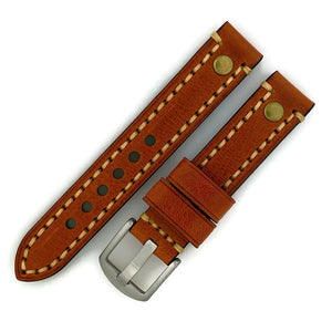 18MM Wax Leather Watch Band