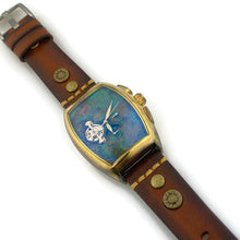 Load image into Gallery viewer, Moon Automatic Mechanical Watch,Multicolor Dial with Brown Leather Band
