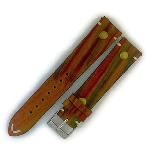 20MM Wax Multi color Leather Watch Band