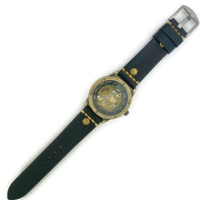 Load image into Gallery viewer, Automatic Mechanical Watch, Blue Dial with  Black Leather Band
