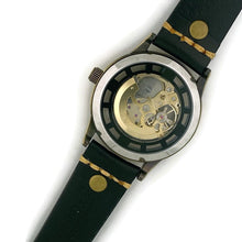 Load image into Gallery viewer, Automatic Mechanical Watch, Blue Dial with  Black Leather Band
