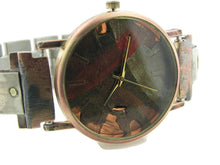 Load image into Gallery viewer, Silver &amp; Brass Watch, Multicolor Dial
