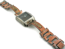 Load image into Gallery viewer, Copper &amp; Brass Watch, bluer Dial
