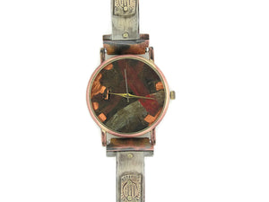 Silver & Brass Watch, Multicolor Dial