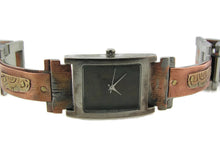 Load image into Gallery viewer, Copper &amp; Brass Watch, bluer Dial
